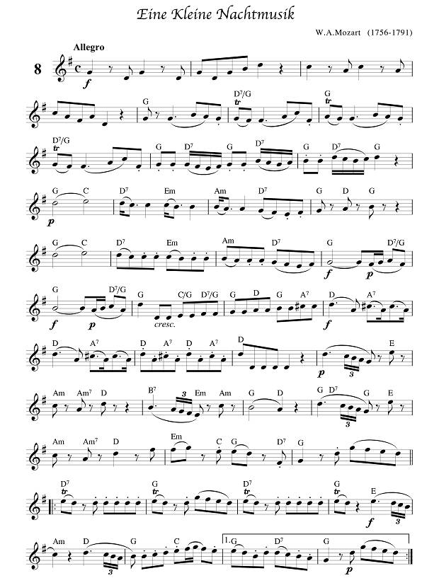 Mozart Eine Kleine Nachtmusik Flute